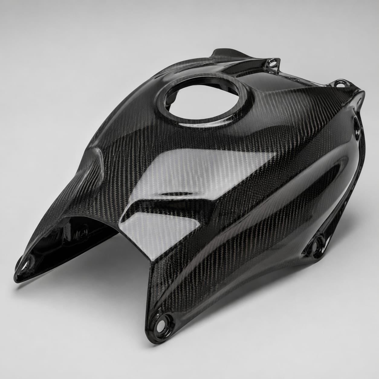 Cubierta de depósito de motocicleta de fibra de carbono