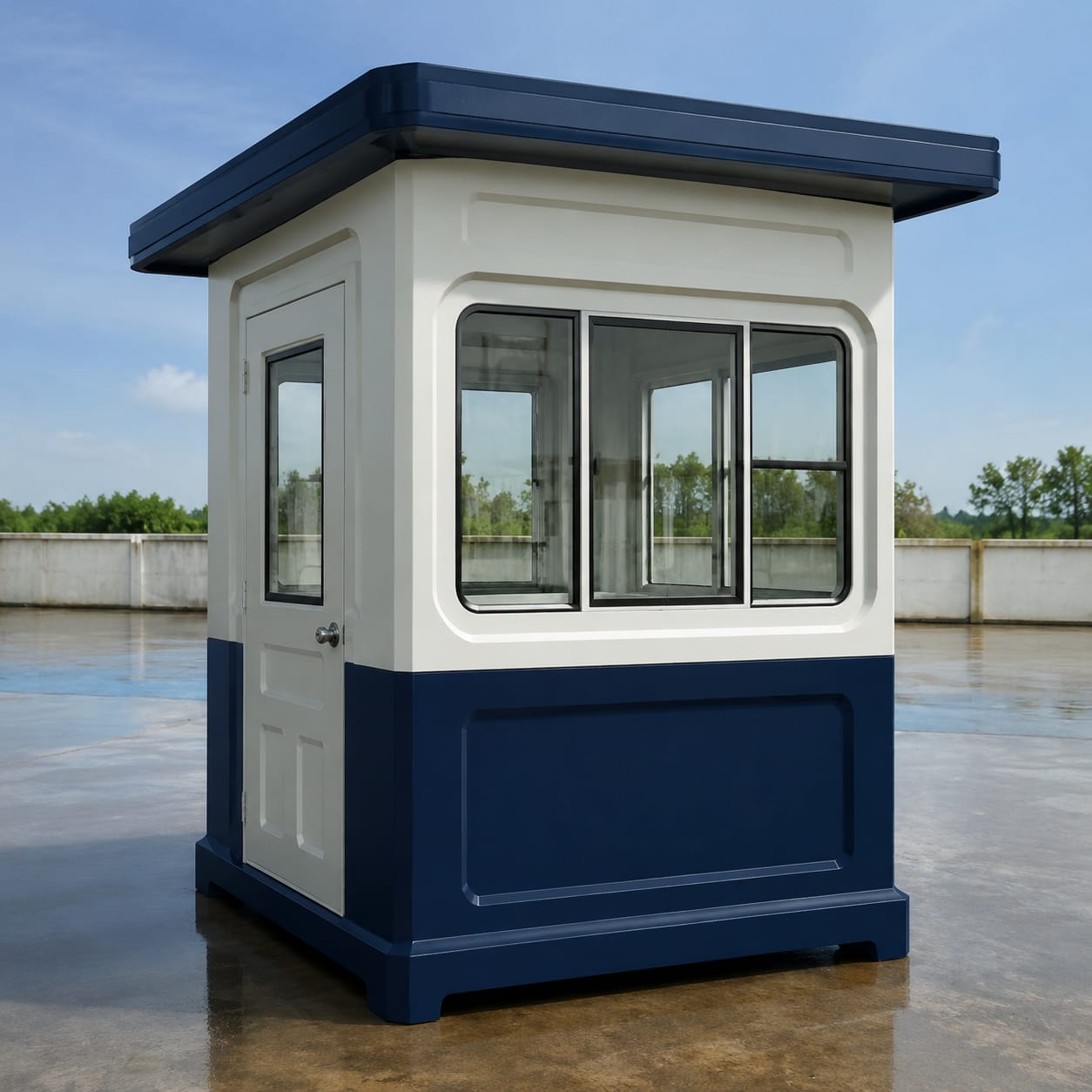 Cabina de control fronterizo en FRP