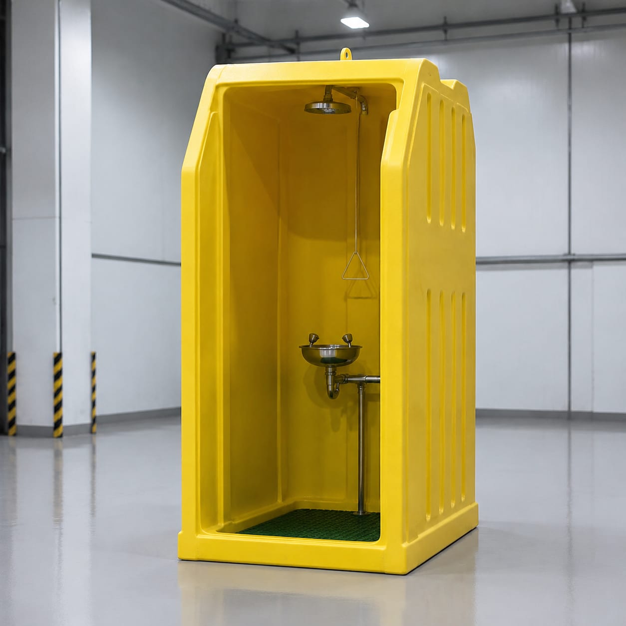 Cabina para ducha de emergencia en FRP