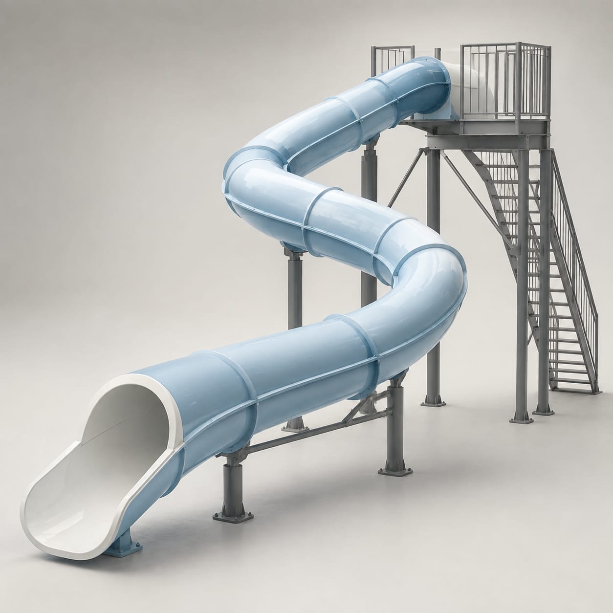 Tobogán acuático tubular cerrado en FRP