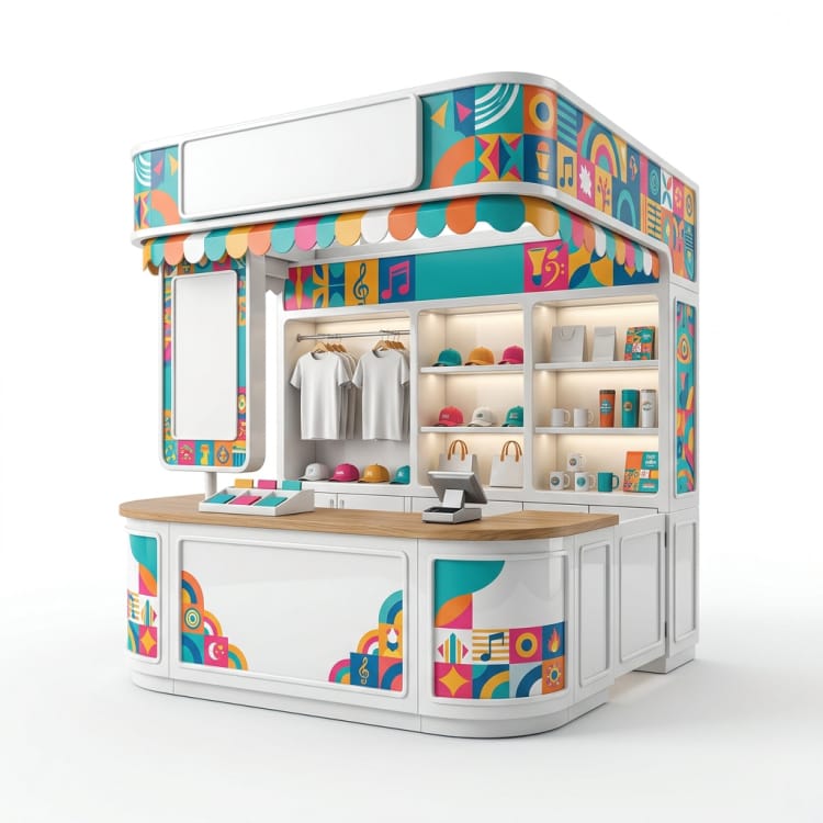 Cabina de venta para festivales en FRP