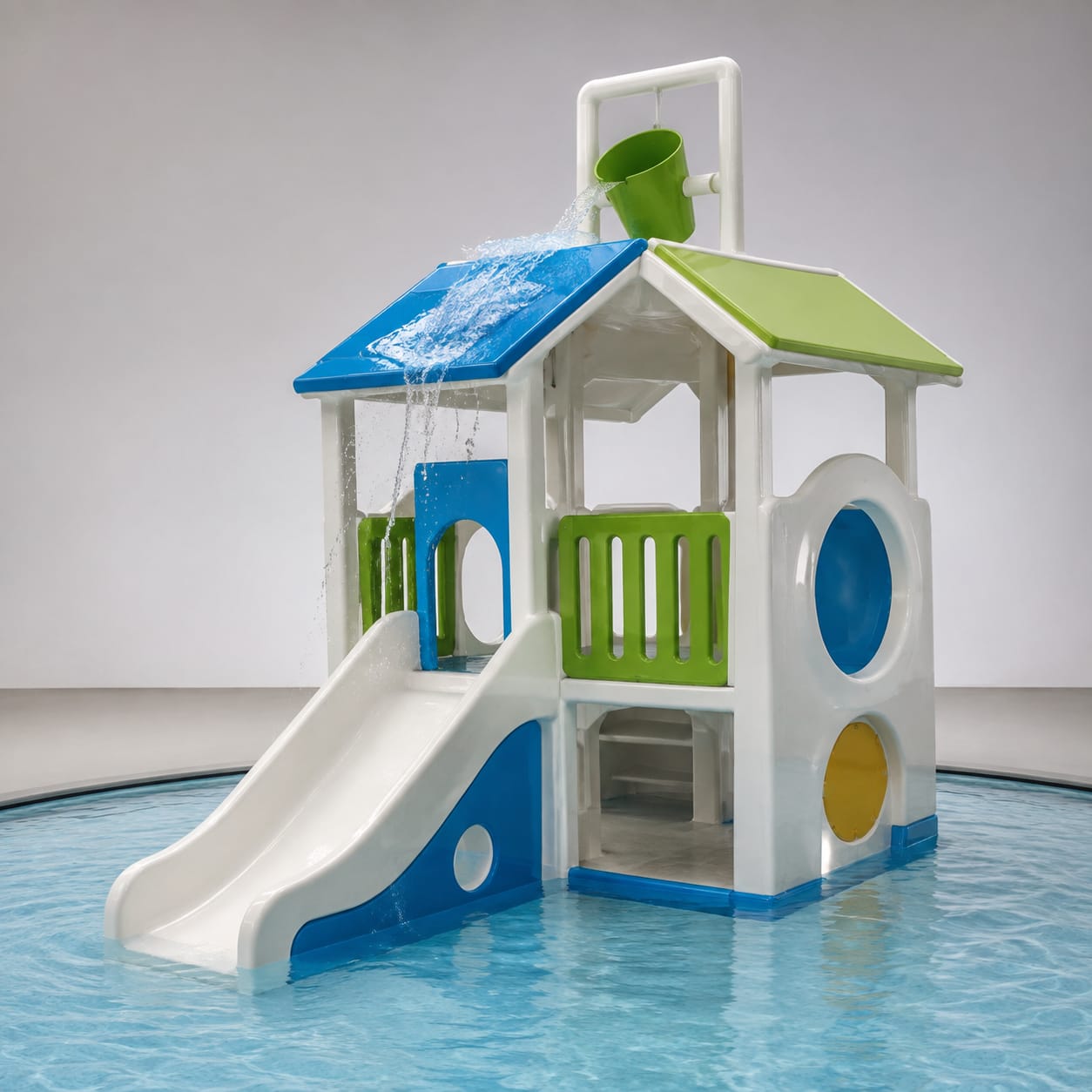 Casa interactiva de juegos acuáticos en FRP