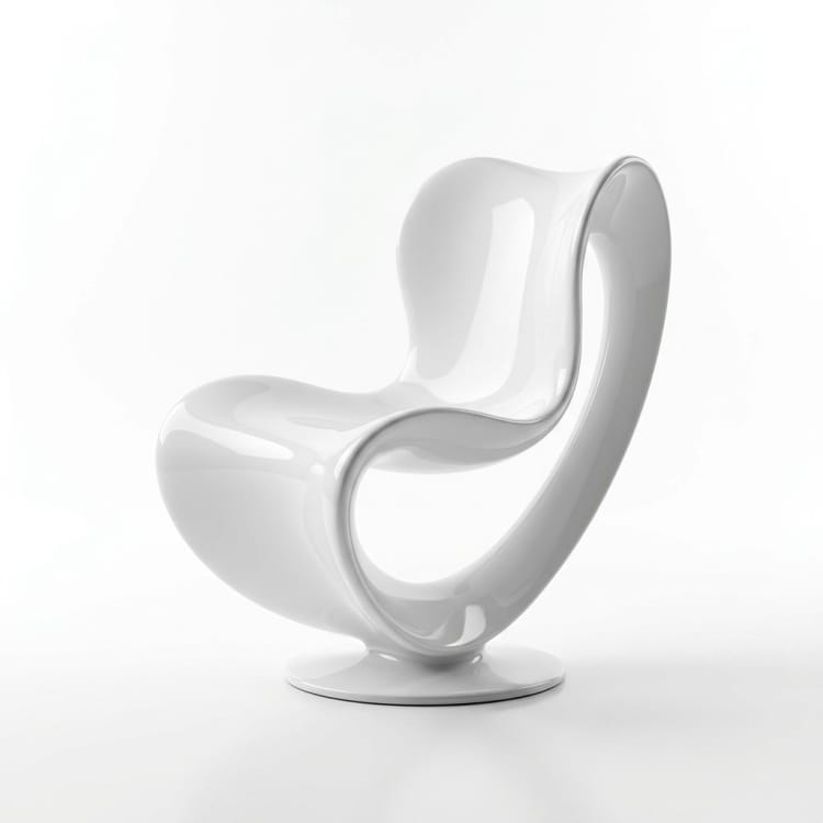 Asiento escultórico emblemático en FRP