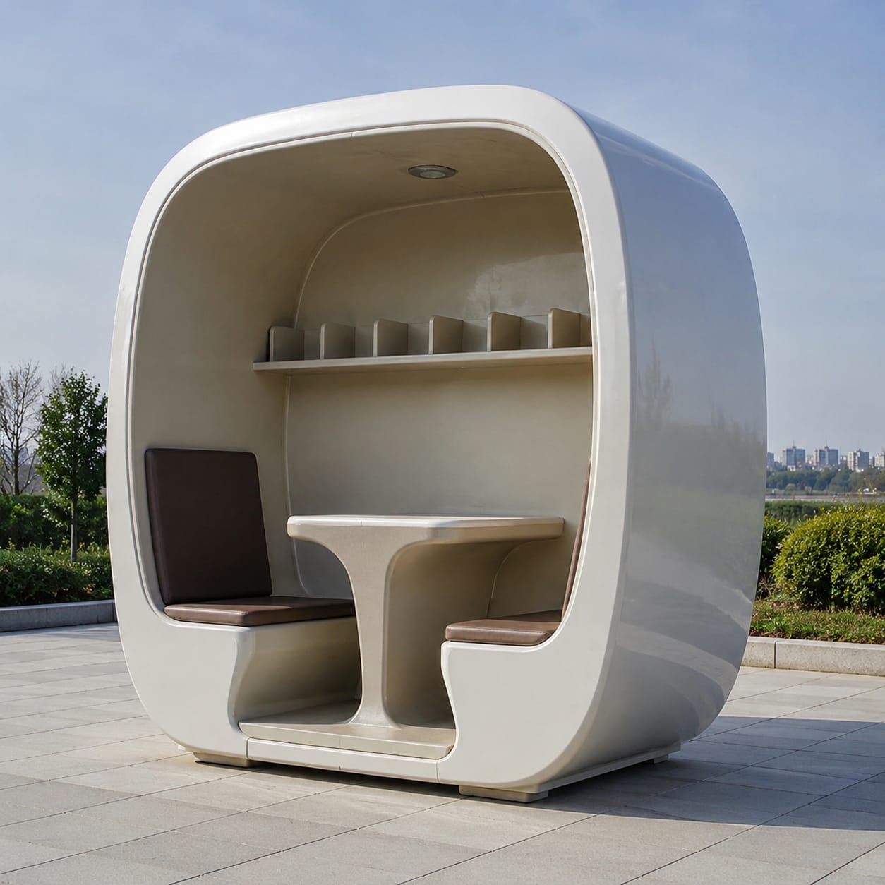 Cabina de lectura exterior en FRP