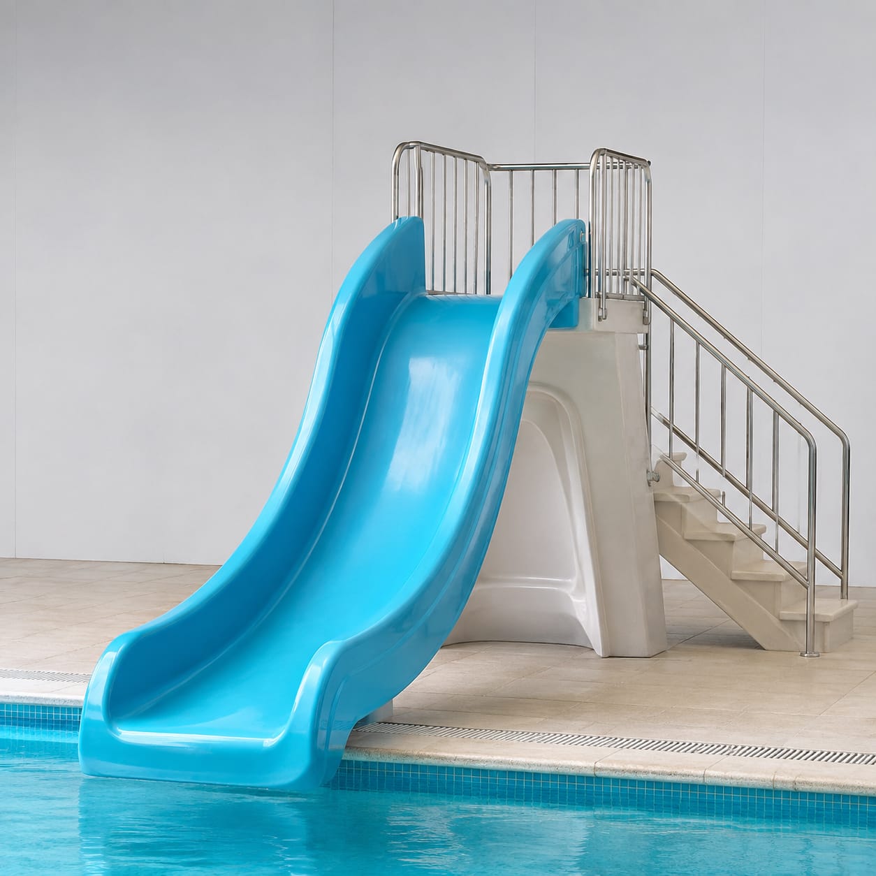 Tobogán familiar para piscina en FRP