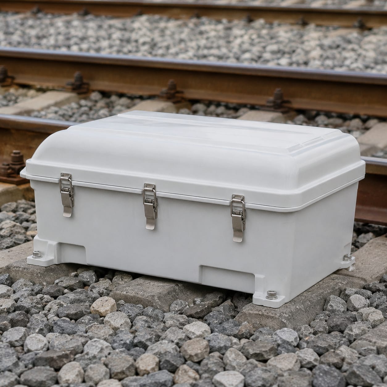 Carcasa para equipos de señalización ferroviaria en FRP