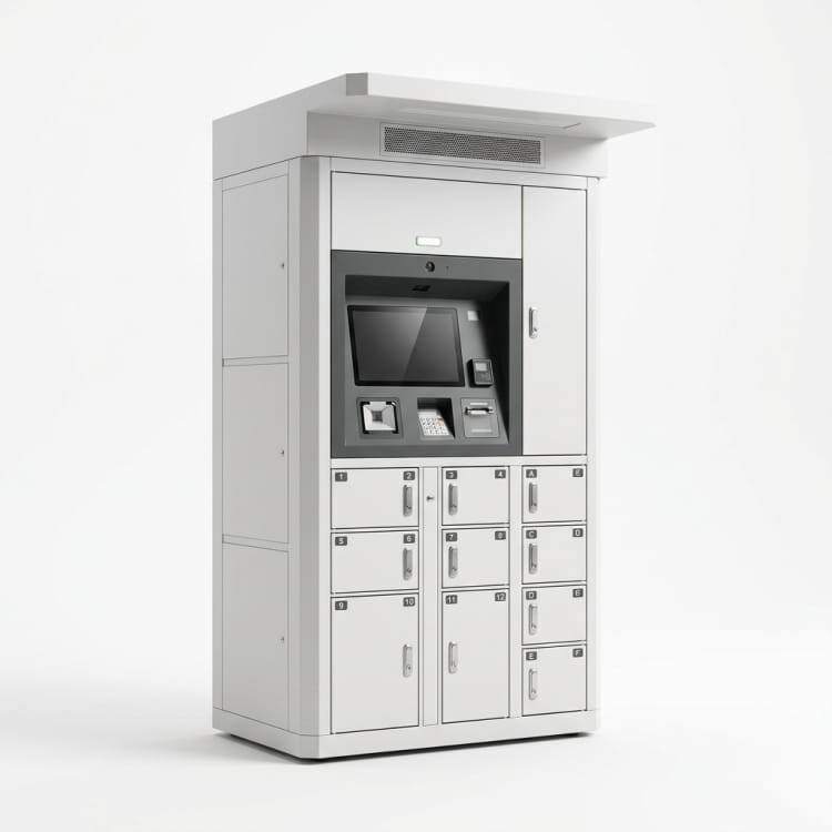 Cabina de paquetería de autoservicio en FRP